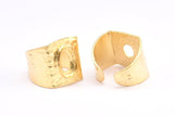 Adjustable Ring Setting, 1 Gold Plated Brass Adjustable Ring With 1 Oval Pad E270 Q0699