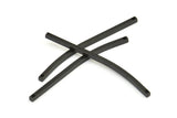 Tiny Necklace Bar, 6 Oxidized Brass Black Bar With 2 Holes, Necklace, Earring Findings (50x2mm) BS 2188 S795