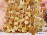 Full Strand Yellow Opal 7X11mm Faceted Tear Drop Briolette Gemstone Beads - 38 Pcs G16 T075
