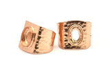 Adjustable Ring Setting, 1 Rose Gold Plated Brass Adjustable Ring With 1 Oval Pad E270 Q0699