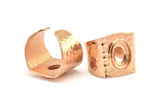 Adjustable Ring Setting, 1 Rose Gold Plated Brass Adjustable Ring With 1 Oval Pad E270 Q0699