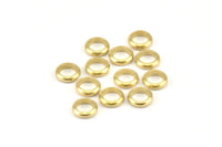 Brass Circle Connector, 50 Raw Brass Round Circle Connector Findings (7x2mm) Brs 493 L025
