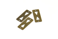 Antique Tribal Charm, 25 Antique Bronze Rectangle Tribal Charms, Pendant, Findings  (20x8mm) K181