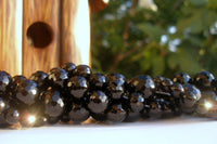 Black Onyx 16 Mm Round Disco Faceted Cut Gemstone Beads  Full Strand