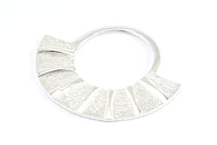 Silver Ethnic Pendant, 1 925K Silver  Semi Circle Pendants (45x37x2x1mm) U092