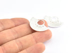 Semi Circle Pendant, 1 925K Silver Semi Circle  Pendants (26x18mm) U141