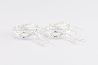 Claw Ring Blank, 925 Silver Claw Ring Settings With 4 Claws For Natural Stones N0134