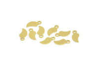 Brass Tiny Charm, 50 Raw Brass Pepper Charms (10mm) Y121