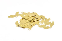Brass Tiny Charm, 50 Raw Brass Pepper Charms (10mm) Y121