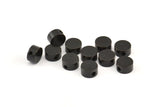 Round Spacer Bead, 8 Oxidized Brass Black Circle Industrial Spacer Bead, Findings (8x4.15mm) D0211 S659