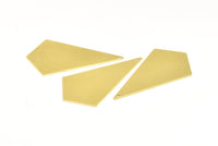Necklace Triangle, 6 Raw Brass Triangle Charms with 1 holes (54x29x0.80mm) V106
