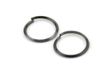 15mm Jump Ring, 24 Oxidized Black Brass Jump Rings (15x1.3mm) E061 S810