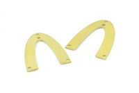 Brass Geometric Charm, 8 Raw Brass V Shaped Charms With 4 Holes, Pendants, Findings (28x24x0.70mm) B0240