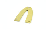 Brass Geometric Charm, 12 Raw Brass V Shaped Charms With 3 Holes, Pendants, Findings (25x18x0.70mm) B0242