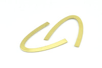 Brass Geometric Charm, 24 Raw Brass V Shaped Charms,Pendants, Findings (28x25x0.70mm) B0243