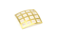 Brass Squares Charm, 10 Raw Brass Squares ( 23mm) Bs 1280