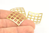Brass Squares Charm, 10 Raw Brass Squares ( 23mm) Bs 1280