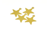 Brass Star Charm, 50 Raw Brass Star Charms (18x16mm) Brs 625 A0264
