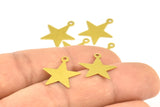 Brass Star Charm, 50 Raw Brass Star Charms (18x16mm) Brs 625 A0264