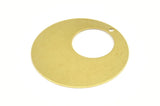 Brass Ear Hoops, 20 Raw Brass Round 1 Hole Stamping Earring Findings, (32mm) D0006