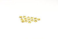 Brass Star Bead, 50 Raw Brass Star Bead Caps, (13x12mm) brs 584 A0299
