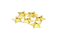 Brass Star Bead, 50 Raw Brass Star Bead Caps, (13x12mm) brs 584 A0299