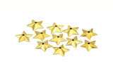 Brass Star Bead, 50 Raw Brass Star Bead Caps, (13x12mm) brs 584 A0299