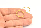 Brass Round Ring, 20 Raw Brass Round Charms, Pendants, Findings (22mm) Brs 449 A0187
