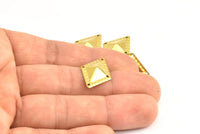 Brass Diamond Charm, 20 Raw Brass Diamond Charms, Findings (24x16mm) A0618