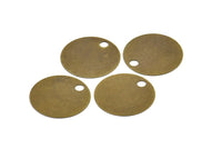 Brass Cabochon Tag, 20 Antique Brass Round Big Hole Stamping Tags, Cabochon Tags, Pendant,findings (20mm) Pen 527 K009