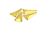 Brass Pyramid Charm, 50 Raw Brass Triangle Pyramid Charms With 3 Holes (20x11mm) Brs 3040-3 A0056