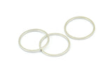 18mm Circle Connectors - 25 Silver Tone Circle Connectors (18x1x1mm) BS 1096 H0573