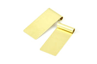 Raw Brass Pendant, 12 Raw Brass Rectangle Pendants (31x15x0.40mm) B0303