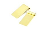 Raw Brass Pendant, 12 Raw Brass Rectangle Pendants (31x15x0.40mm) B0303