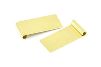 Raw Brass Pendant, 12 Raw Brass Rectangle Pendants (31x15x0.40mm) B0303