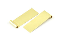 Raw Brass Pendant, 12 Raw Brass Rectangle Pendants (42x15x0.40mm) B0304