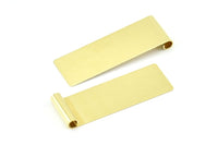 Raw Brass Pendant, 12 Raw Brass Rectangle Pendants (42x15x0.40mm) B0304