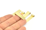 Raw Brass Pendant, 24 Raw Brass Rectangle Pendants (27x8x0.40mm) B0310
