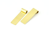 Raw Brass Pendant, 24 Raw Brass Rectangle Pendants (27x8x0.40mm) B0310