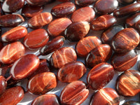 Red Tiger Eye 14 Mm Oval Gemstone Beads 15.5 Inches Full Strand G58
