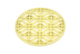 Brass Mandala Charm, 2 Raw Brass Textured Mandala Charms, Earrings, Pendants, Findings (37mm) V048