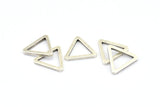 Gümüş Üçgen Charm - 6 Antik Gümüş Kaplama Pirinç Üçgen (19x2mm) D0016 H0640