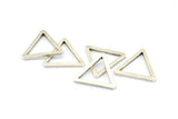 Gümüş Üçgen Charm - 6 Antik Gümüş Kaplama Pirinç Üçgen (24x2mm) D0015 H0635
