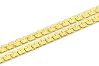 Brass Leopard Chain, 1 Meter - 3.3 Feet Leopard Raw Brass Chain (5.5x1.5mm)  Z096 BS 1064