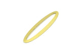 Brass Ellipse Charm, 12 Raw Brass Ellipse Shape Stamping Blank Charms, Earrings, Findings (47x12x0.70mm) B0272