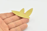 Brass Marquise Charm, 10 Raw Brass Marquise Shape Stamping Blank Charms With 1 Hole Earrings, Findings (55x16x0.80mm) B0282