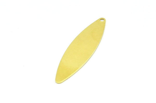 Pirinç Markiz Tılsımı, 12 Ham Pirinç Markiz Şeklinde Damgalı Boş Tılsım, 1 Delikli Küpeler, Buluntular (45x12x0,80 mm) B0288