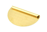 Raw Brass Pendant, 6 Raw Brass Semi Circle Pendants (52x33x0.40mm) B0305