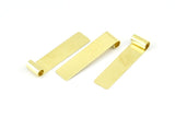Raw Brass Pendant, 24 Raw Brass Rectangle Pendants (32x8x0.40mm) B0309