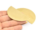 Half Moon Blank, 4 Raw Brass Half Moon Stamping Blanks (70x34x0.60mm) D0594